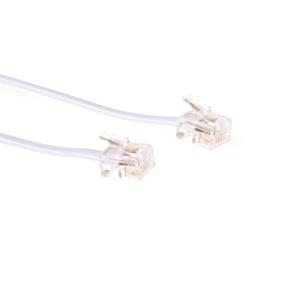 Modular Telephone Cable Rj-11 - Rj-11 White 50cm