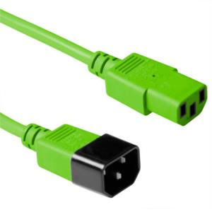 Power Cord C13 - C14 Green 30cm